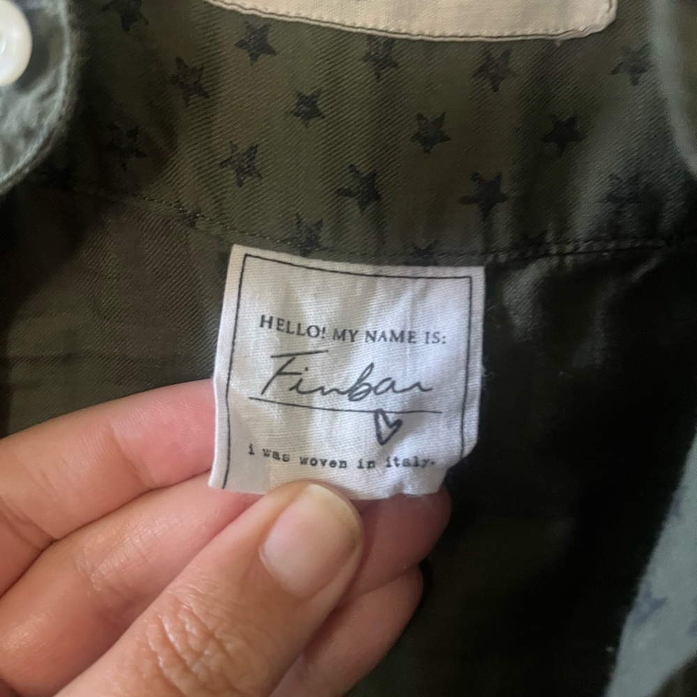 Frank & Eileen Star Pattern Button Up Shirt Size … - image 6